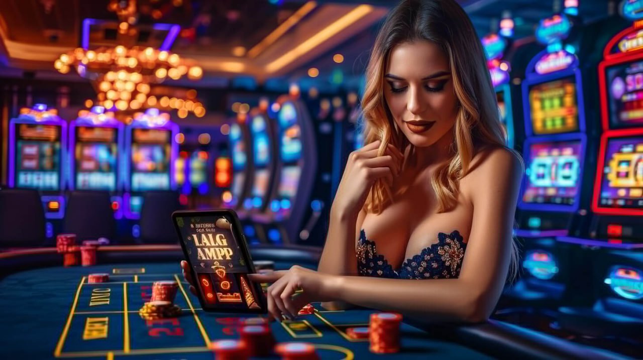 Antarmuka aplikasi mobile angkaraja menampilkan meja live dealer dan permainan sportsbook