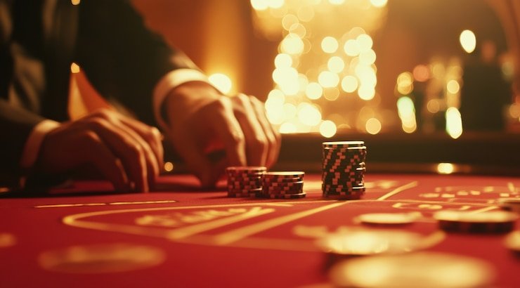 Studio Blueprint Gaming dengan dealer profesional dan suasana kasino langsung